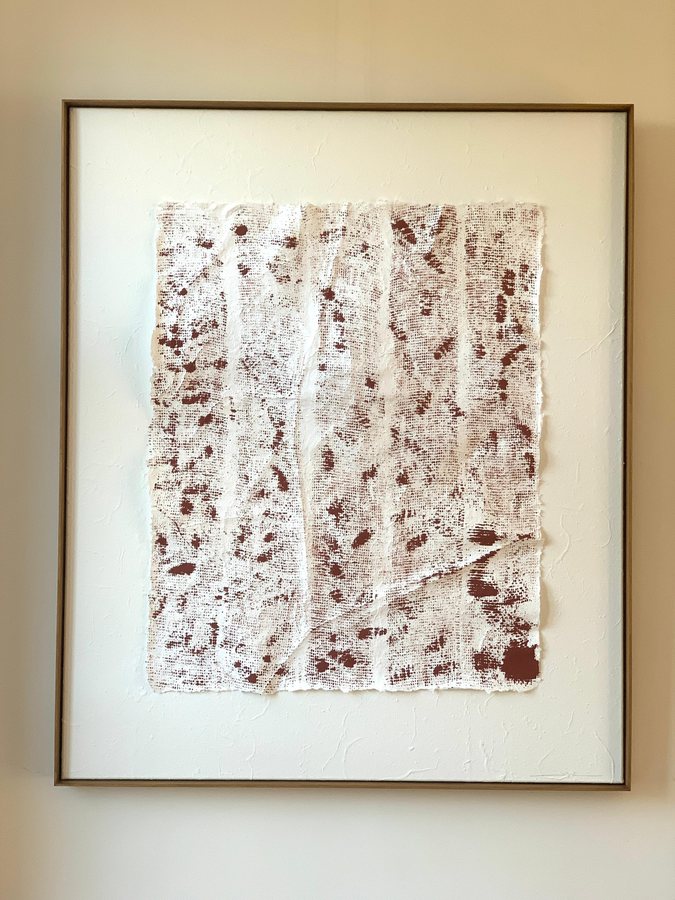 Éphémère, 2026, Handmade linen paper | natural paint | canvas