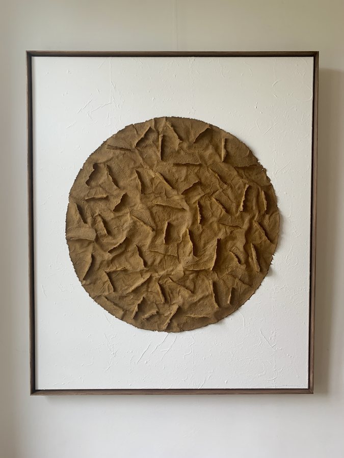 Corpusculum, 2026, Handmade linen paper | natural paint | natural pigment