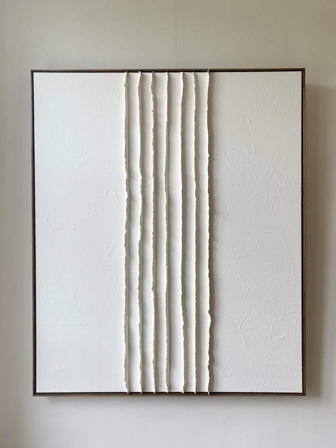 Mélodie des lignes, 2026, Handmade linen paper | natural paint