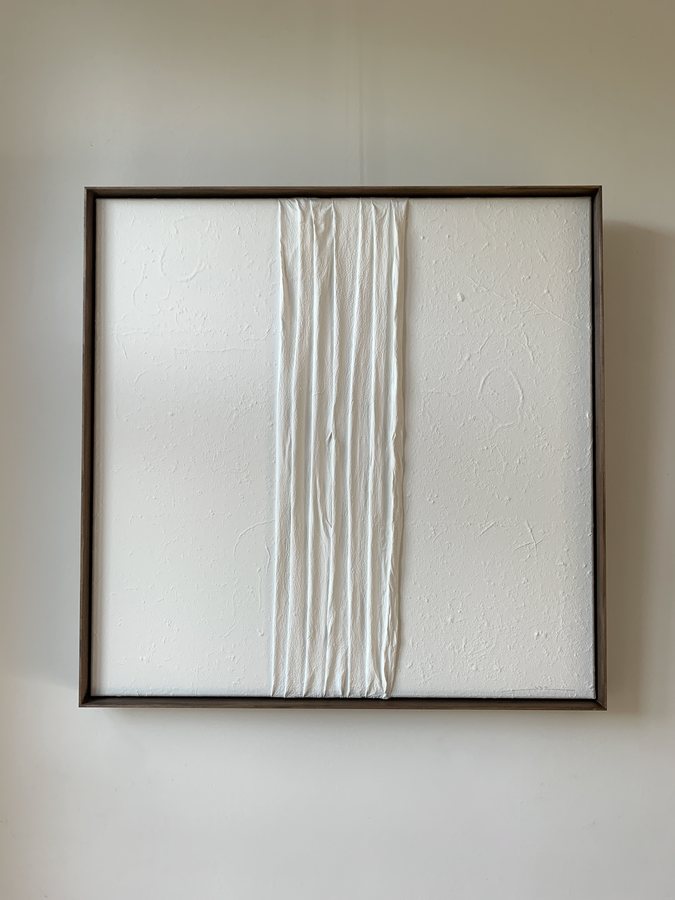 Drapée V, 2026, Handmade linen paper | natural paint