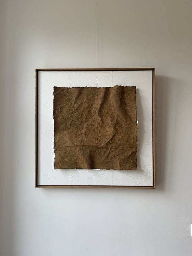 L'épure du Papier, 2026, Handmade linen paper | natural paint | natural pigment