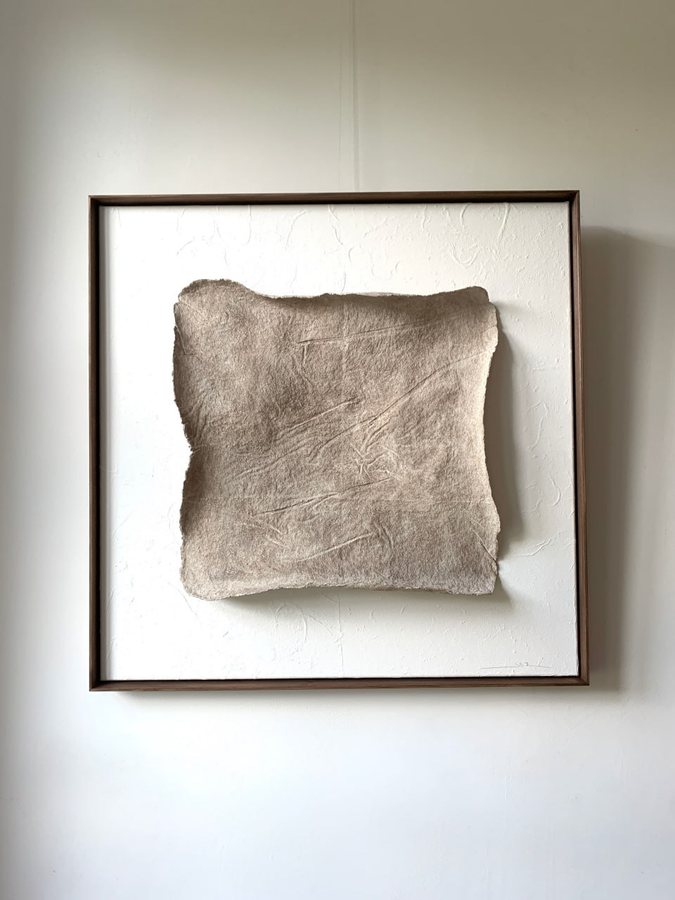 Pureté Minérale, 2026, Handmade linen paper | natural paint | natural pigment