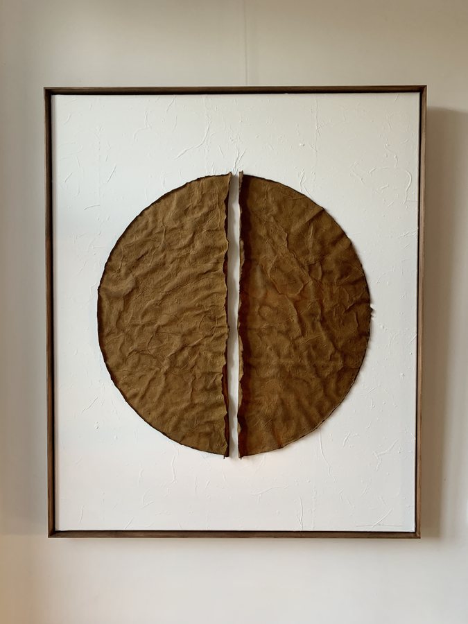 Echo de lumière VIII, 2026, Handmade linen paper | natural paint | natural pigment