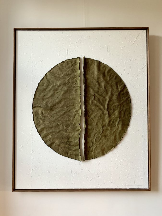 Polarités VIII, 2026, Handmade linen paper | natural paint | natural pigment