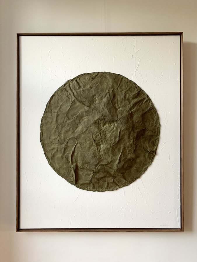 Viriditas II, 2026, Handmade linen paper | natural paint | natural pigment