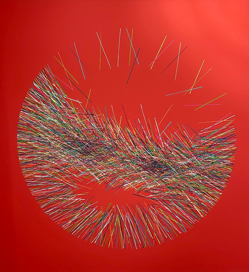 Pins and Needles - Rouge, 2025, Acrylics | canvas