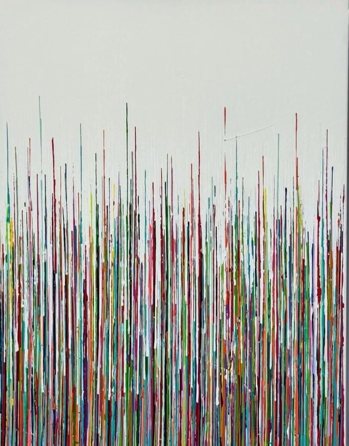 Vibrations, 2025, Acrylics on canvas