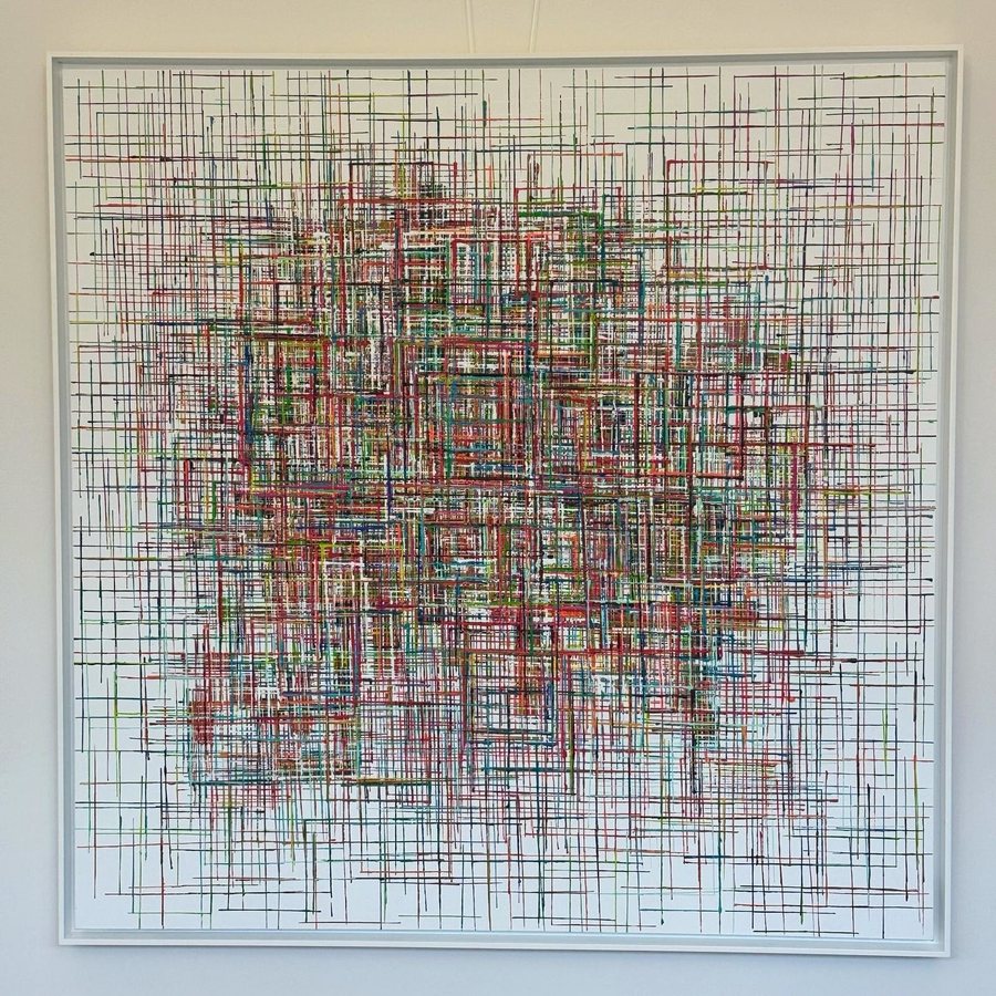 Labyrinth, 2026, Acrylics on Flemish Caravaggio linen